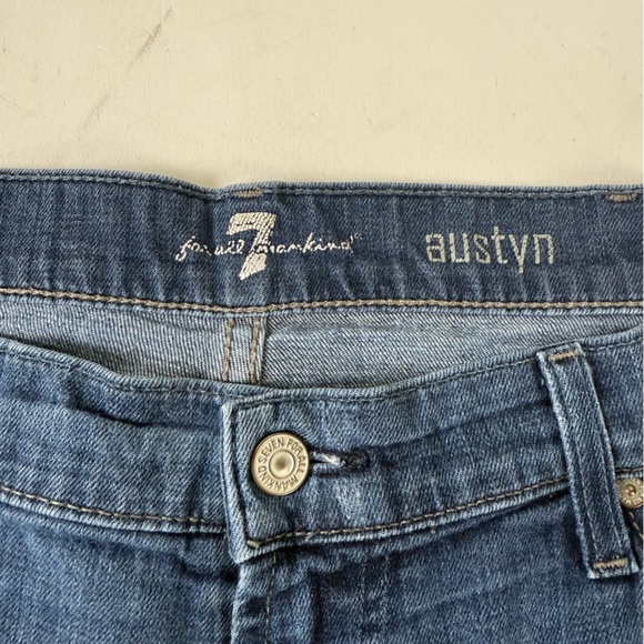 7 for all Mankind Austyn Cotton Stretch Denim Jeans Relaxed Straight Leg 38 - Picture 3 of 8